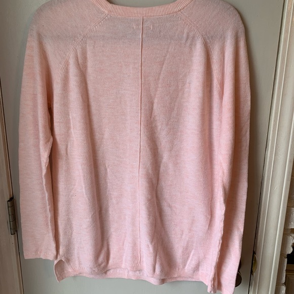 3/$20 Sonoma light pink lightweight long sleeve knit top sweatshirt - Picture 3 of 3